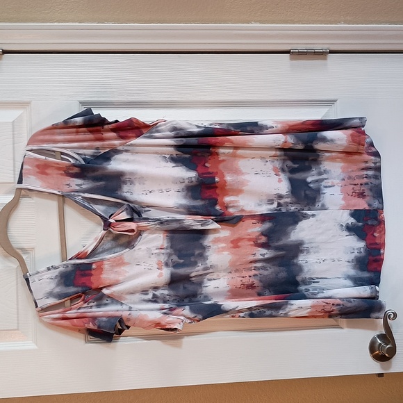 Lane Bryant Cold Shoulder Tie Dye Swing Tee y555 - Picture 2 of 5